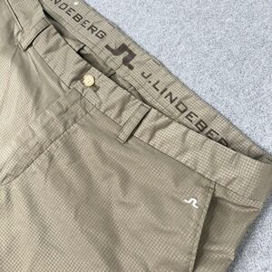 J Lindeberg Men's Size 38 11"‎ Khaki Golf Shorts Performance Preppy Designer